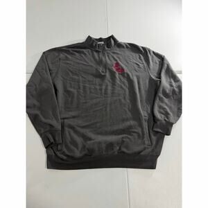 Ole Miss Quarter Zip Sweater Mens Size 2xl Gray